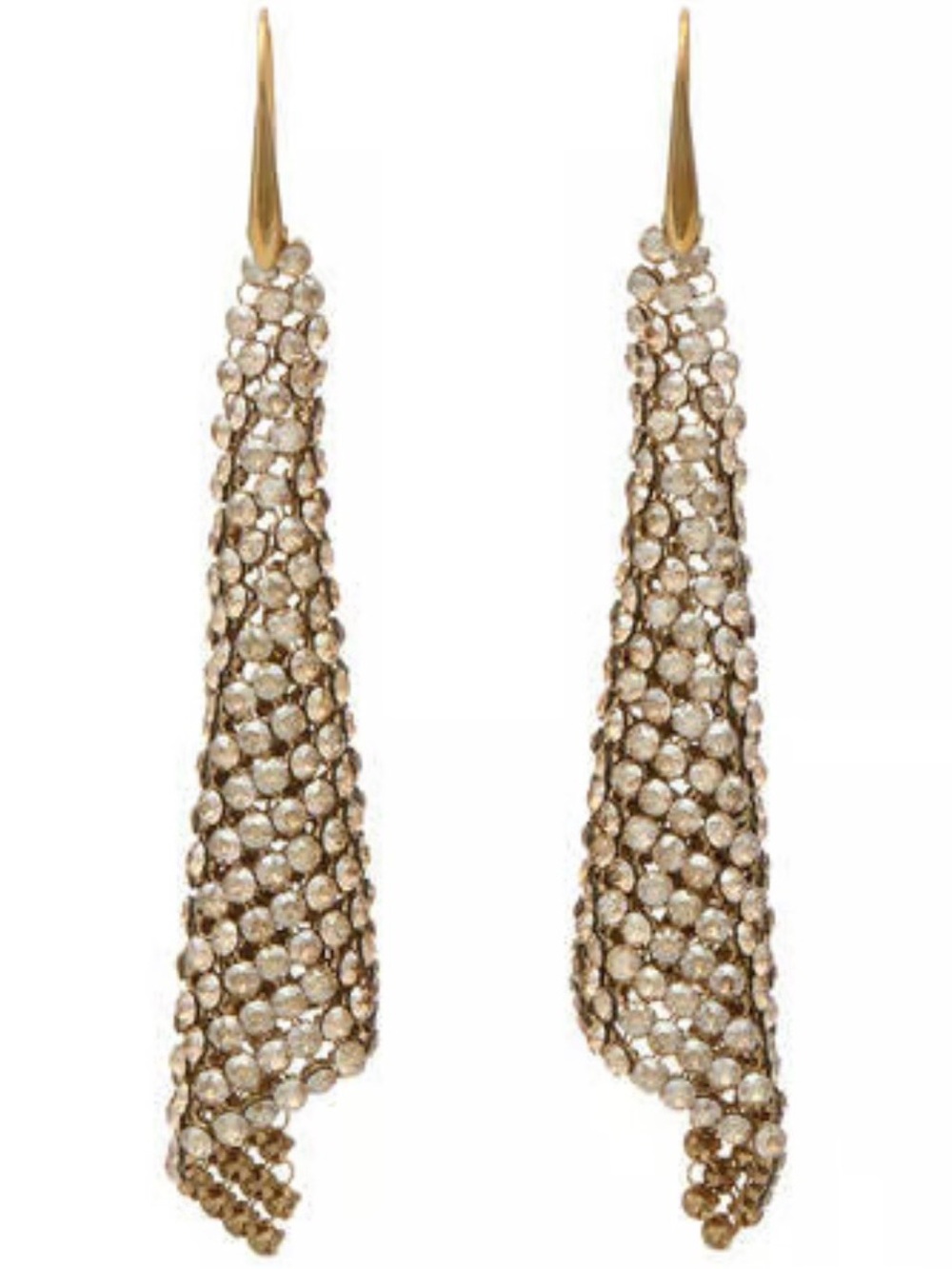 Swarovski Fit crystal mesh dangle earrings